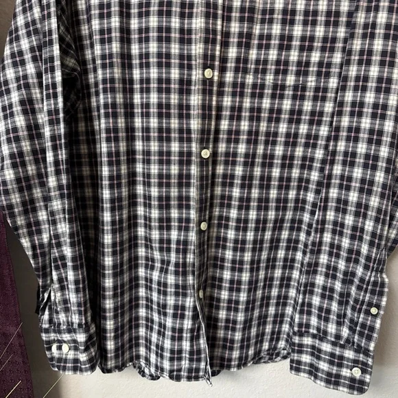 #765 Banana Republic Men’s Plaid Long Sleeve Button-Down Shirt Size XL - Picture 3 of 11